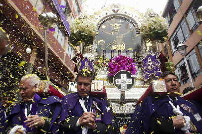 'Lord of Miracles' in procession in Peru