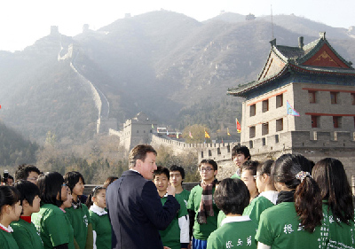 British PM visits the Great Wall