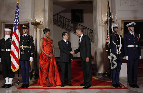 President Hu attends Obama's State Dinner