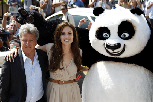 Jolie attends animated film 'Kung Fu Panda 2' during the Cannes Film Festival