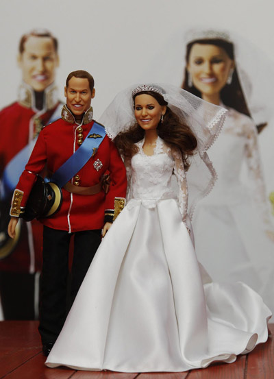 Duchess of Cambridge wedding dolls launched in London