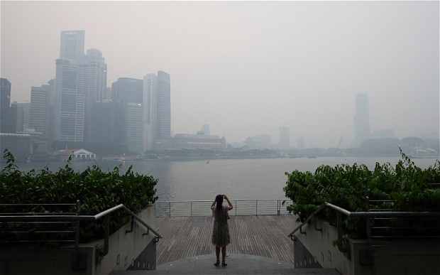 新加坡雾霾导致旅游景点歇业