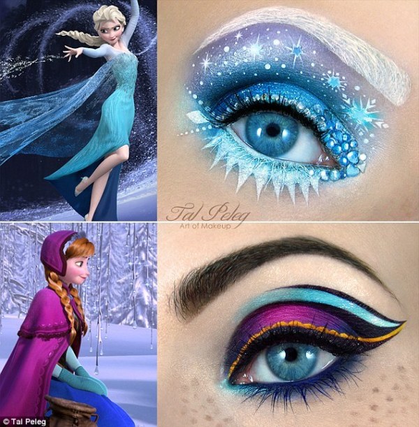 Makeup artist who paint pictures on her eyelids