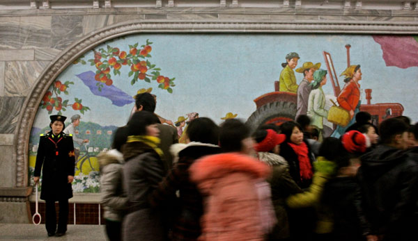 组图：朝鲜平壤地铁