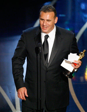 Producer Graham King accepts the best picture Oscar for 'The Departed' at the 79th Annual Academy Awards in Hollywood, California, February 25, 2007.