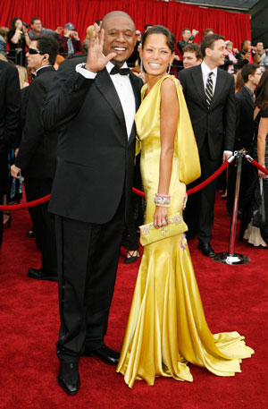 Forest Whitaker, nominated for best actor for his role in 'The Last King of Scotland,' and his wife Keisha arrive at the 79th Annual Academy Awards in Hollywood, California, February 25, 2007.