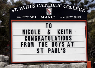 Nicole Kidman and Keith Urban's wedding ceremony