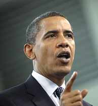 Obama: Stimulus helping 'put the brakes on recession'