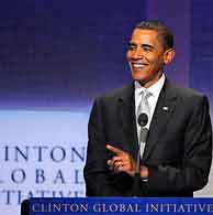 Obama addresses Clinton Global Initiative