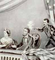 President Lincoln is shot at Ford's Theater