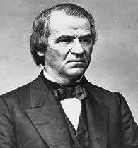 Andrew Johnson faces a fight over aiding South