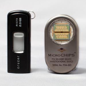 Wireless microchip delivers bone drug