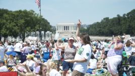 Girl Scouts celebrate birthday on the National Mall