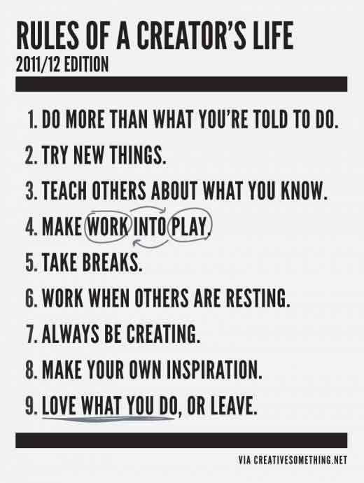 创意生活的一些法则