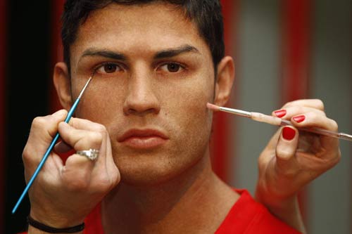 Wax figure of Portugal's Ronaldo at Madame Tussauds
