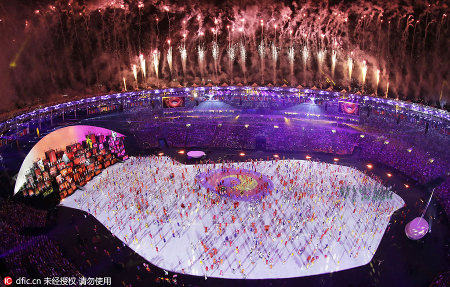 里约奥运会狂欢中开幕