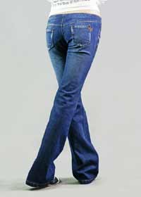 喇叭裤 bell-bottomed pants; flare trousers