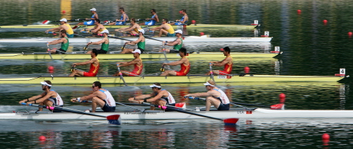 Sculls rowing competition at Shunyi Olympic Rowing-Canoeing Park