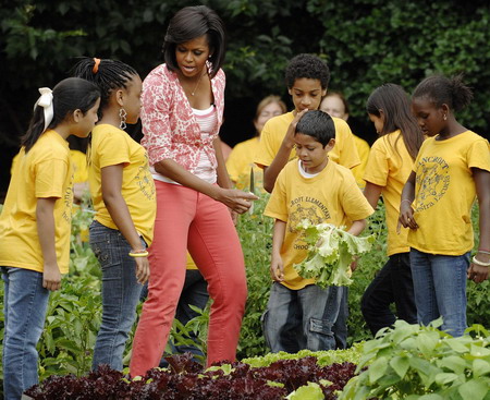 Vegetable harvest at White House