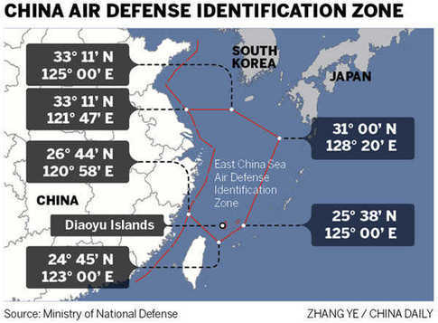 中国宣布划设东海“防空识别区”