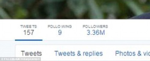 希拉里“购置”2百多万推特粉丝