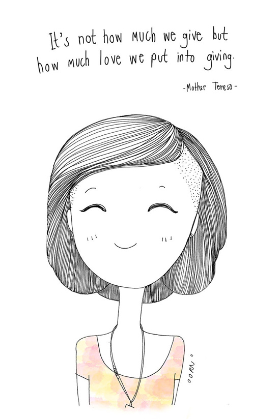 短发也可以很美：女孩捐掉长发后画的励志明信片