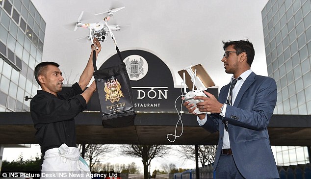 英国一印度餐厅将首推无人机送外卖