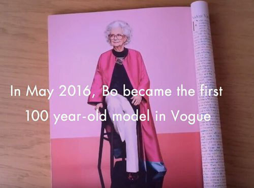 Vogue杂志百年 首次找了个百岁老太当模特（视频）