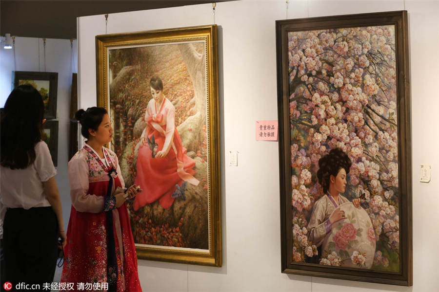 当代朝鲜油画展南通举行 唯美浪漫令人震撼（组图）