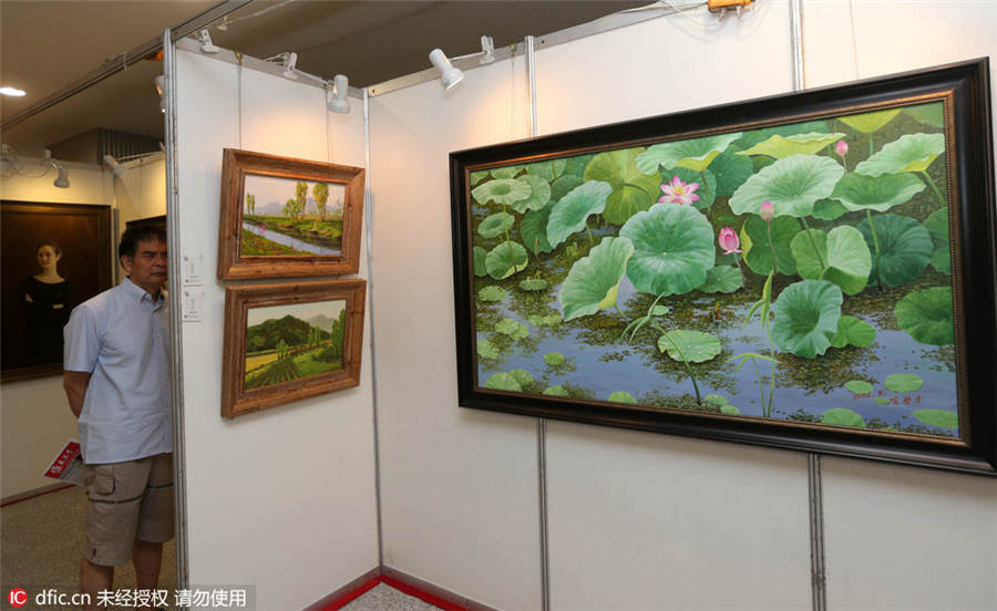 当代朝鲜油画展南通举行 唯美浪漫令人震撼（组图）