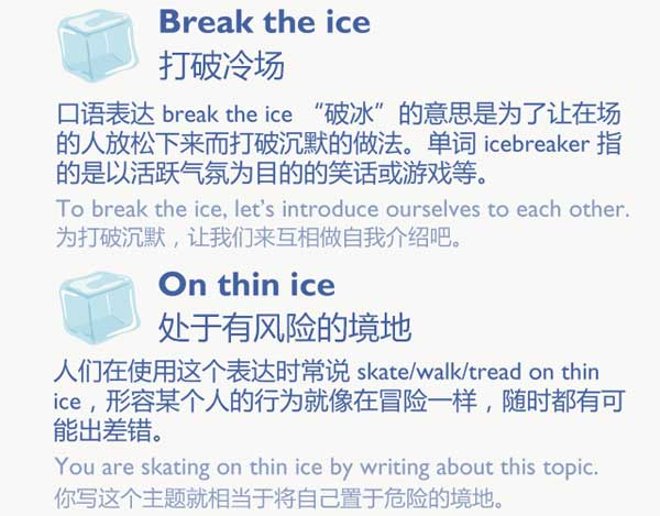 五种和“冰”有关的表达