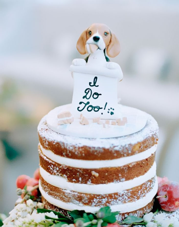 狗年到！看爱狗夫妇的狗狗主题婚礼蛋糕（组图）