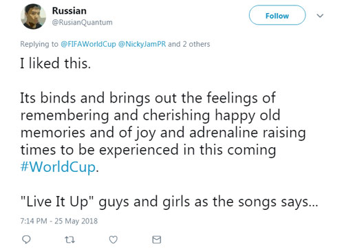 2018世界杯主题曲《放飞自我》发布！网友：这歌一点也不俄罗斯