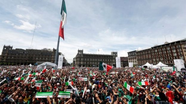 战胜德国队 墨西哥球迷狂欢引发“人造地震”