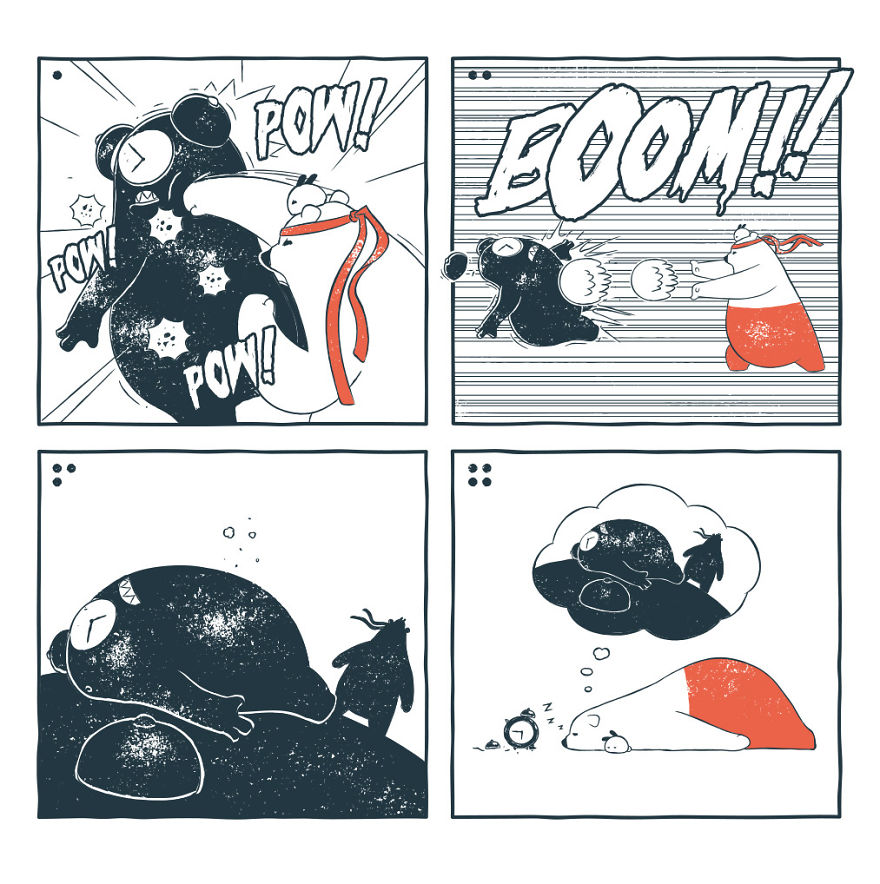 让你微笑的漫画：小熊和小兔的欢乐日常（组图）