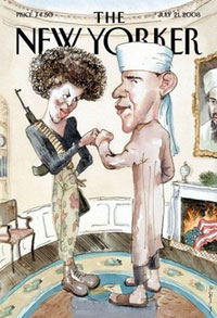 奥巴马遭政治漫画恶搞 变身恐怖分子