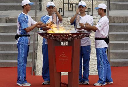 Paralympic torch lit at Temple of Heaven