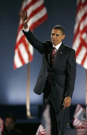 Obama sweeps to victory as first black president