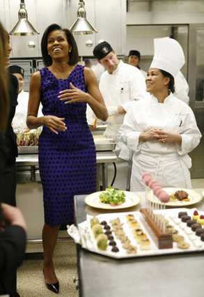US first lady gives a dinner preview at White House