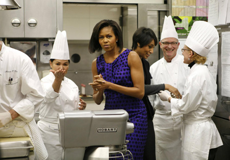 US first lady gives a dinner preview at White House