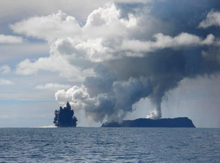 Undersea volcano erupts off Tonga coast