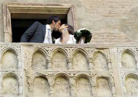 去意大利朱丽叶故居举行浪漫婚礼！