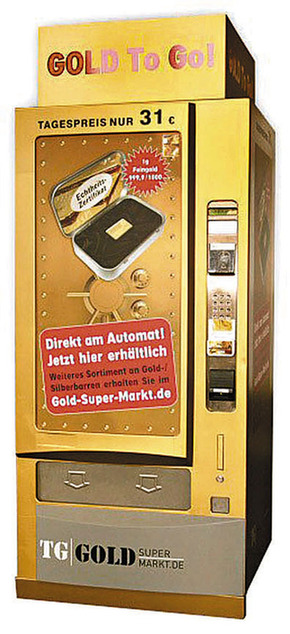 Gold bars vending machine <BR>德推出黄金贩卖机(图)