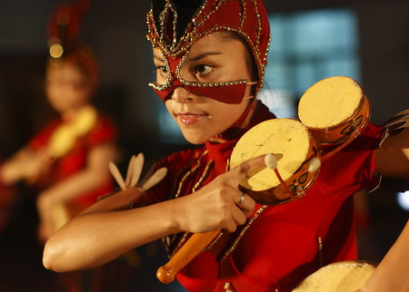 Performers rehearse ancient Qiuci dance