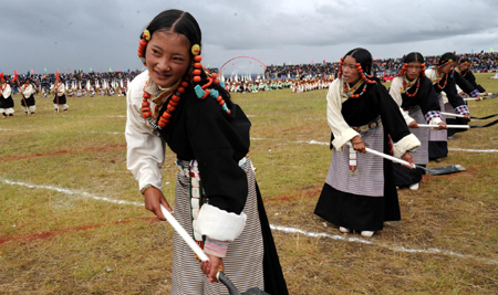 Horse competition in Tibet