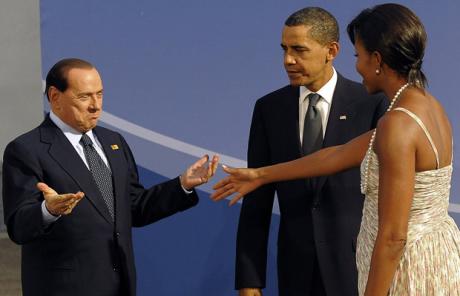 G20峰会贝卢斯科尼欲抱米歇尔遭拒
