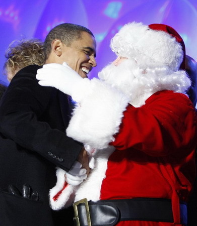 Obamas light up National Christmas Tree