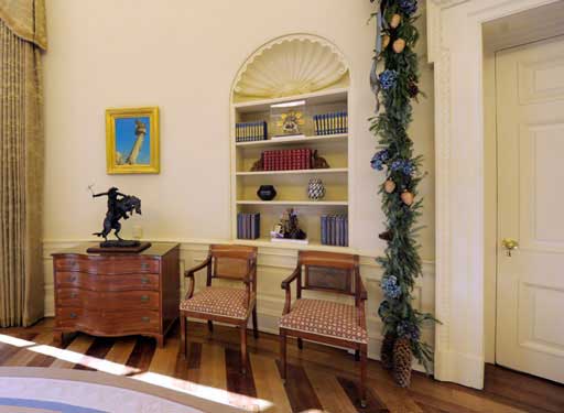 白宫椭圆形办公室渐成奥巴马风格