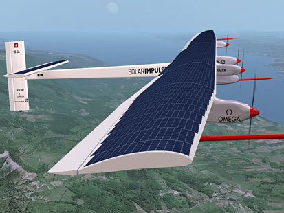 世界首架太阳能飞机瑞士试飞