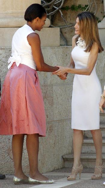 US first lady meets Spain's King